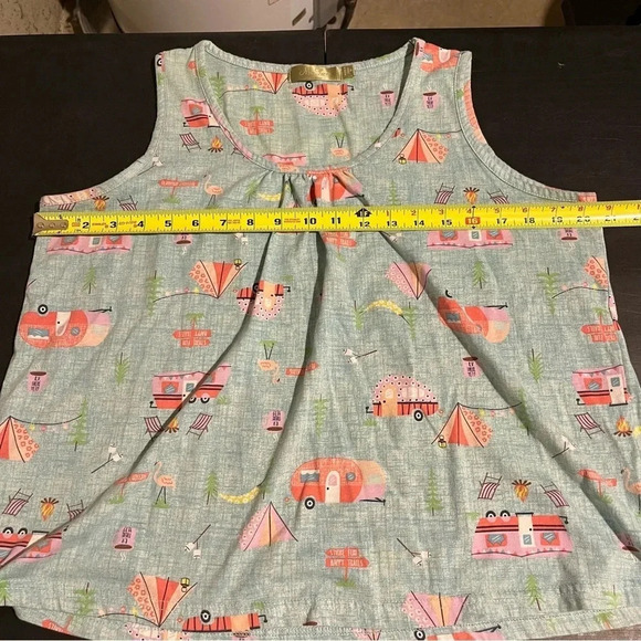 Mia Lucce Pajama Tank Top CAMPING RV VACATION Womens Size M - Picture 6 of 7